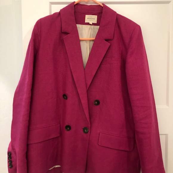 Sezane Christie Jacket Peony - Size 10 - Picture 3 of 5